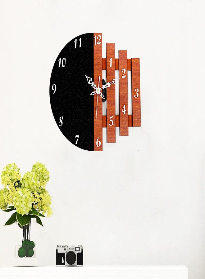 Unique Craft 3D Wooden Wall Clock Antique Design for Living Room, Bedroom Wall, Home and Office - Brown - MD_UNQ-022 - Image 4